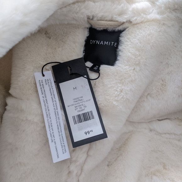 Dynamite manteau suede moto sherpa jacket - Picture 5 of 8